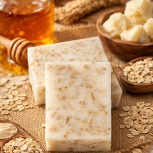 NEW & IMPROVED! Oatmeal & Honey Shea Butter Soap 4oz Bar